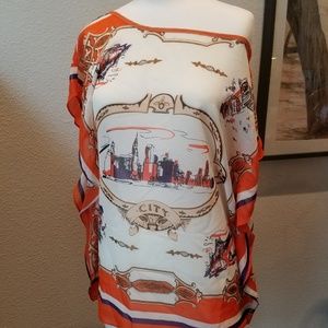 Kaussa Cute scarf top nwt